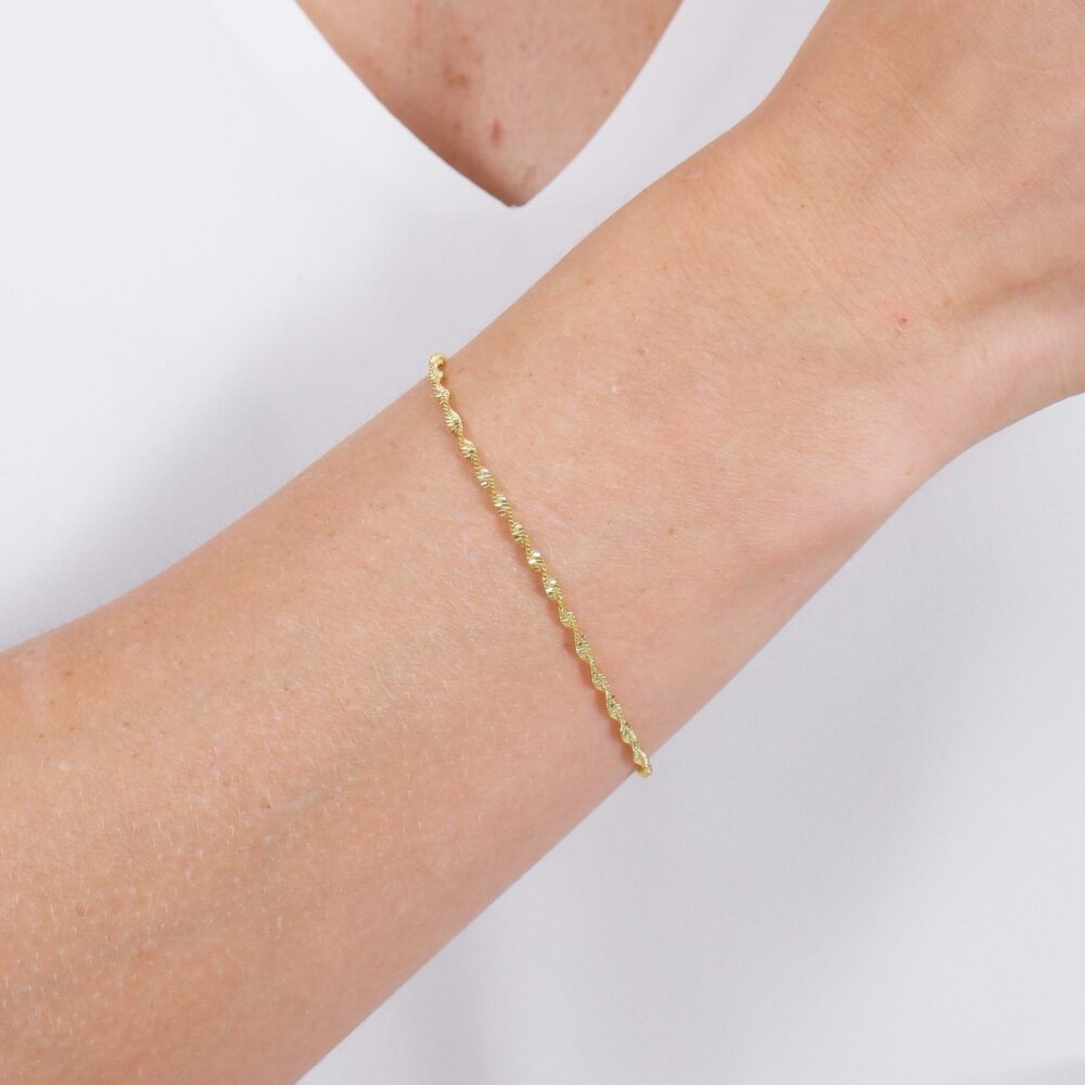 Pulseira elo Torcido | Ouro 18k